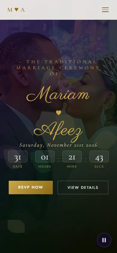 Mariam & Afeez on mobile