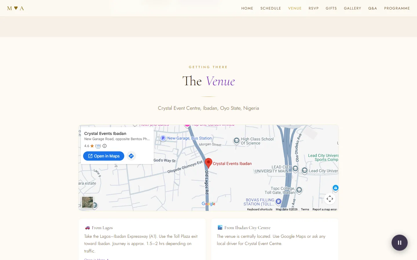 Venue map